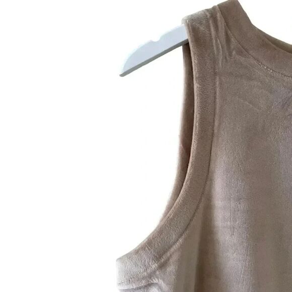 Skims Velour Crew Neck Tank Sienna Brown Crop  Boxy Sleeveless SZ  XL #1471 - Picture 12 of 12